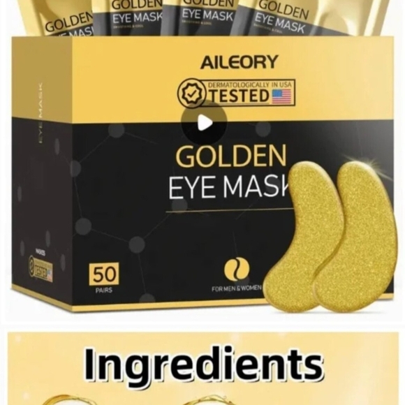 💔Aileory Golden Eye Mask - Picture 1 of 3